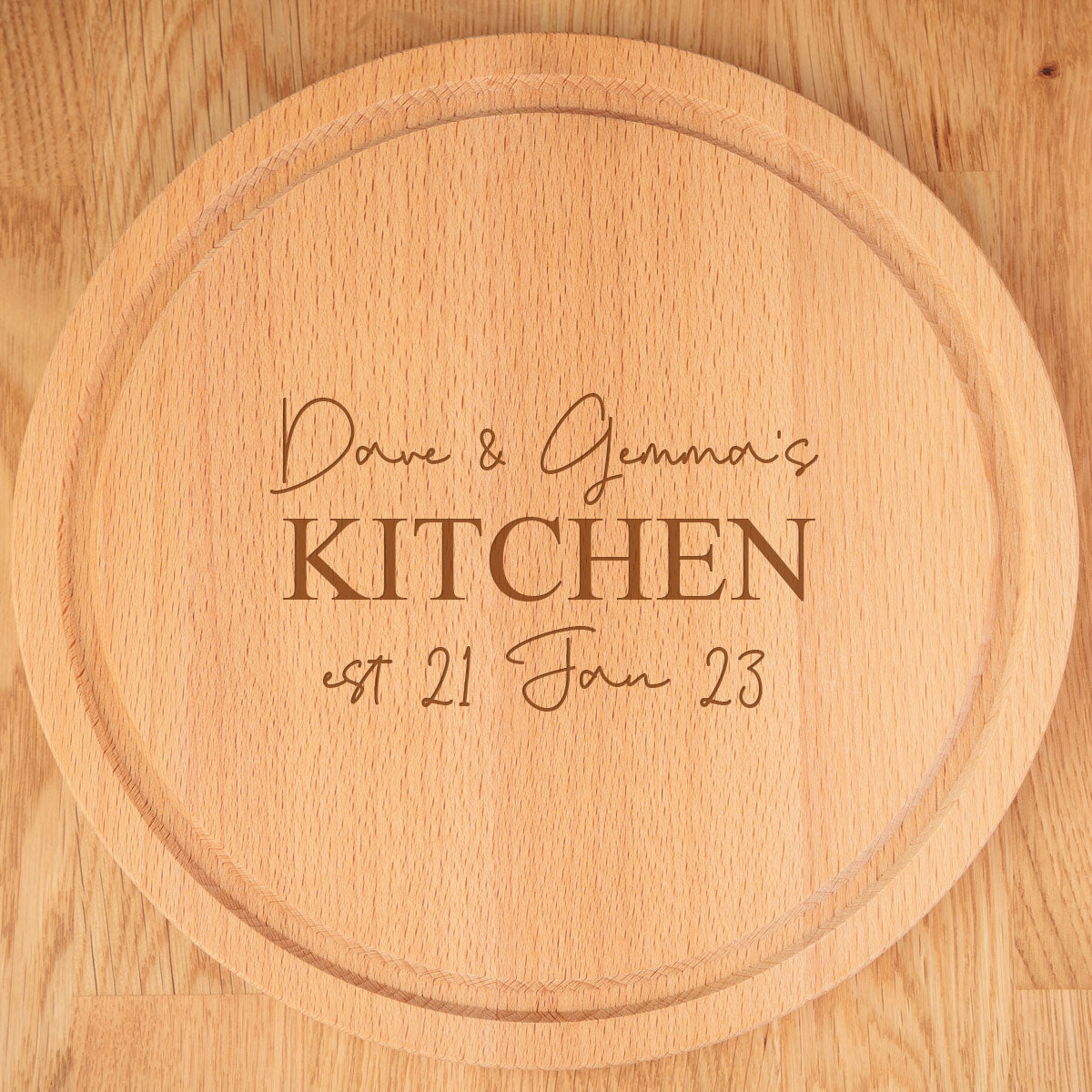 Personalised Round Chopping Board - Kitchen