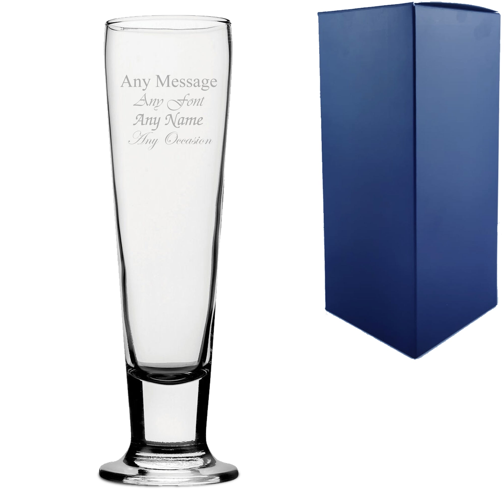 Engraved Tall 14oz Cin Cin Beer Glass Image 1