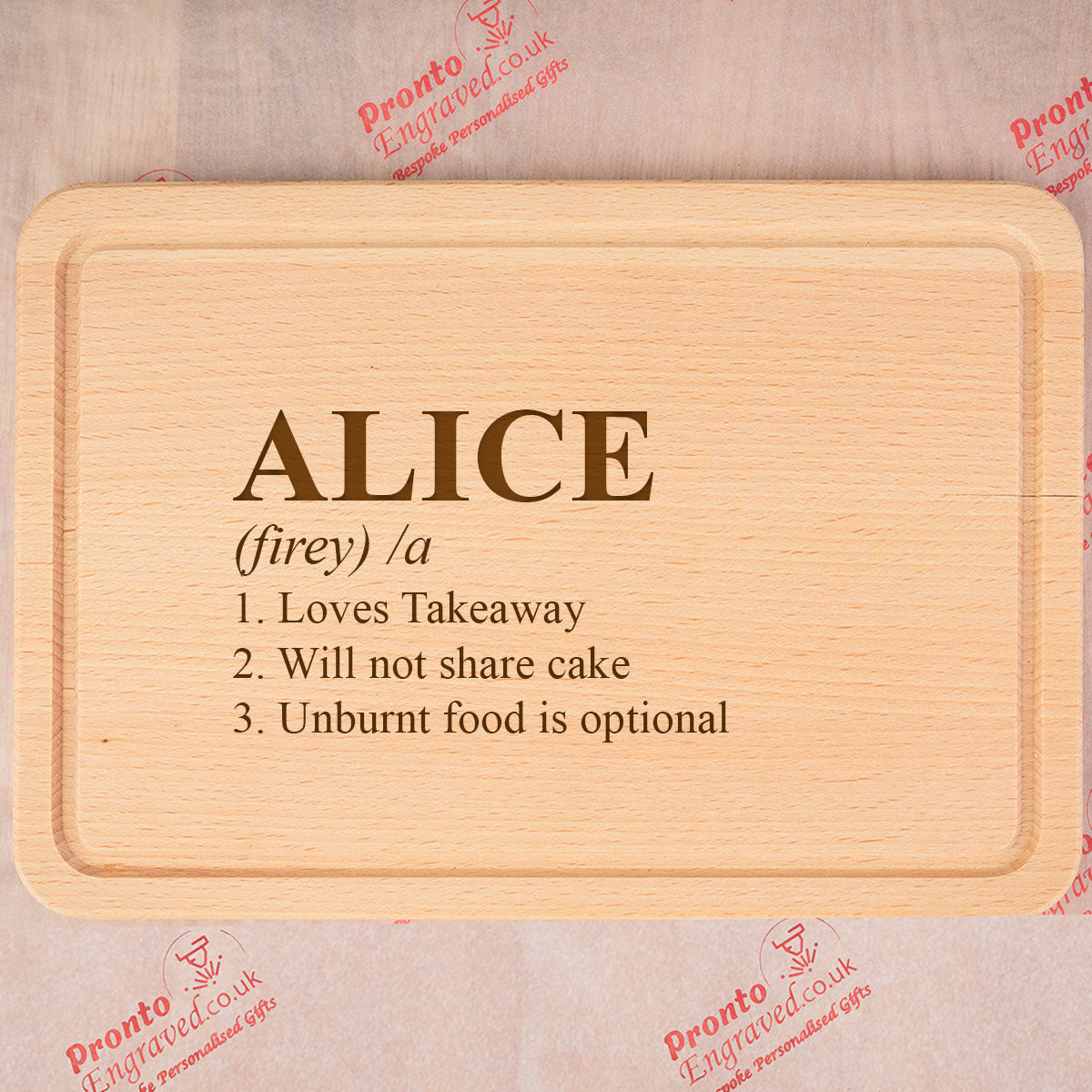 Personalised Chopping Board - Definition