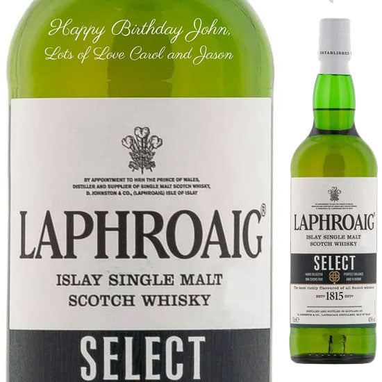 Personalised Laphroaig Select Whisky 70cl
