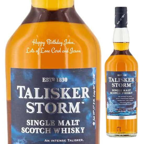 Personalised Talisker Storm Whisky 70cl