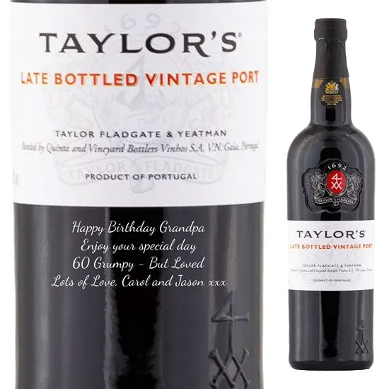 Personalised Taylor's Late Bottled Vintage Port 75cl