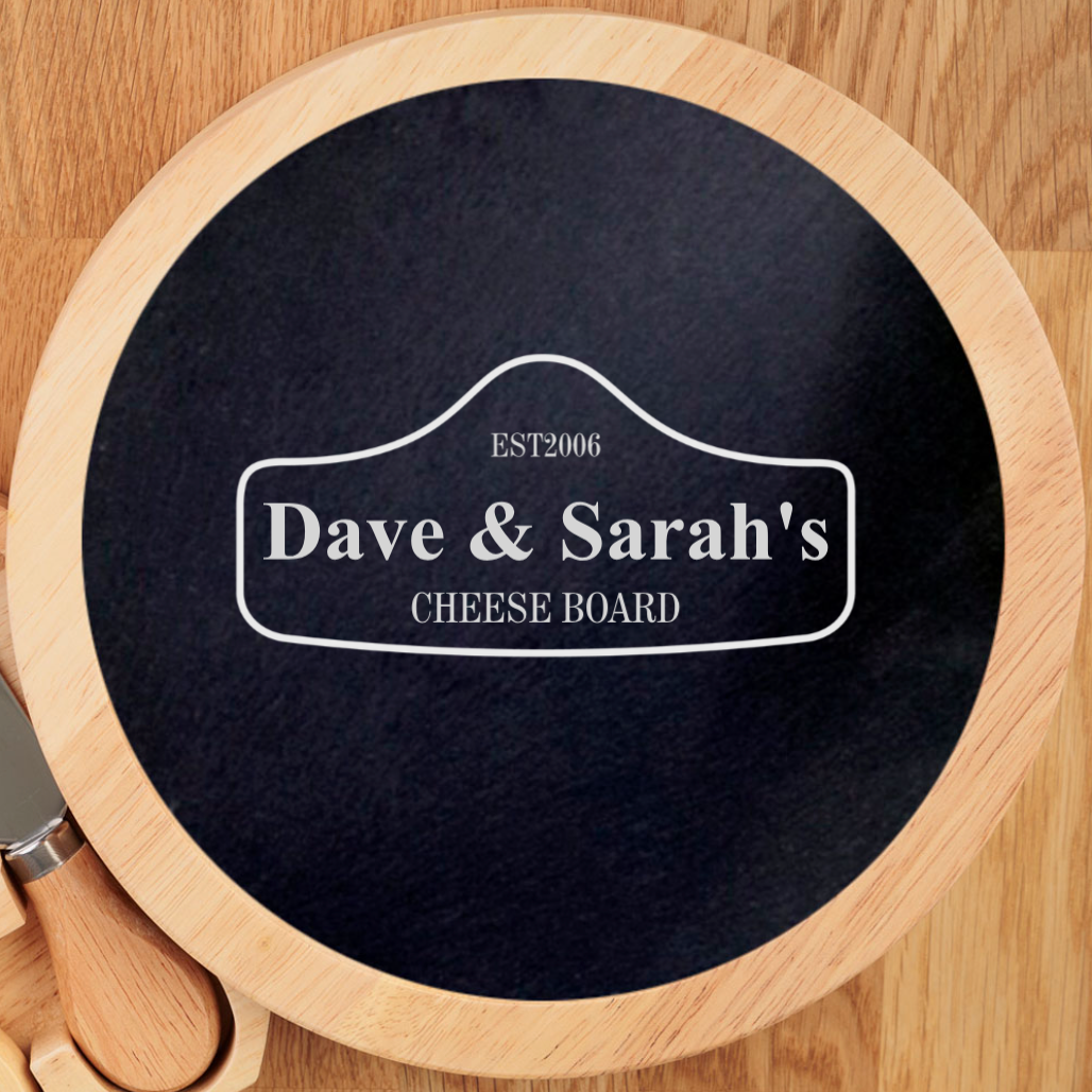 Personalised Slate Cheeseboard Set - Cheese Lovers