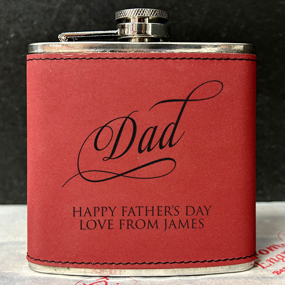 Personalised 2-Tone Hip Flask – Father's Day - 3 Colours Available