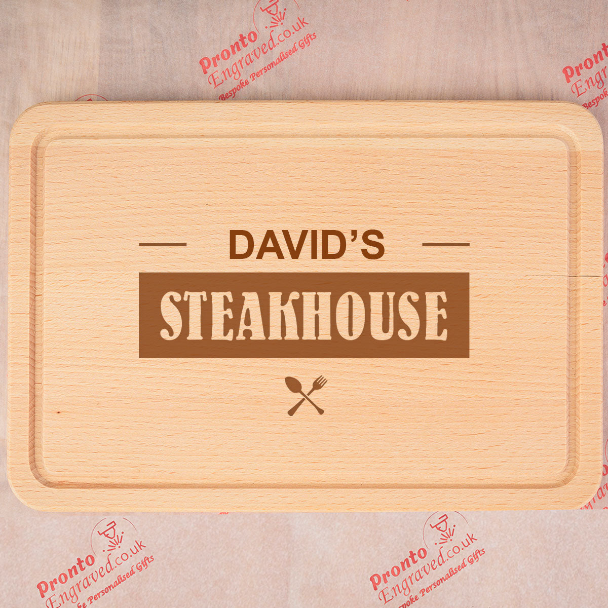 Personalised Rectangle Bamboo Steak Chopping Board