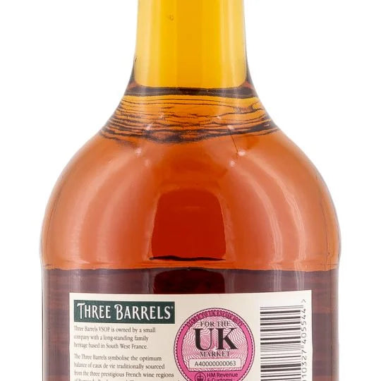 Personalised Three Barrels VSOP Brandy 70cl Engraved Brandy