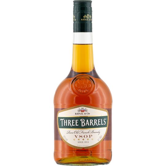 Personalised Three Barrels VSOP Brandy 70cl Engraved Brandy