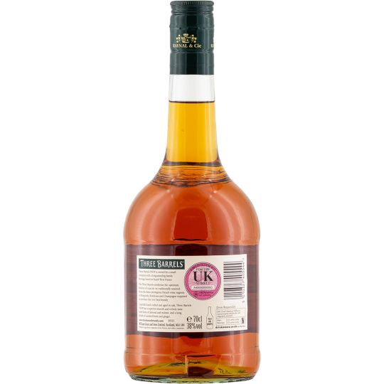 Personalised Three Barrels VSOP Brandy 70cl Engraved Brandy