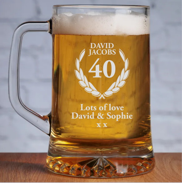 Personalised engraved 40th birthday gift