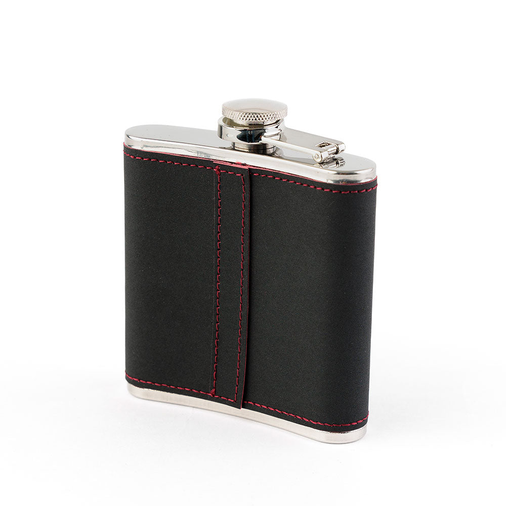 Personalised 2-Tone Hip Flask – Free Text - Choice of 3 Colours