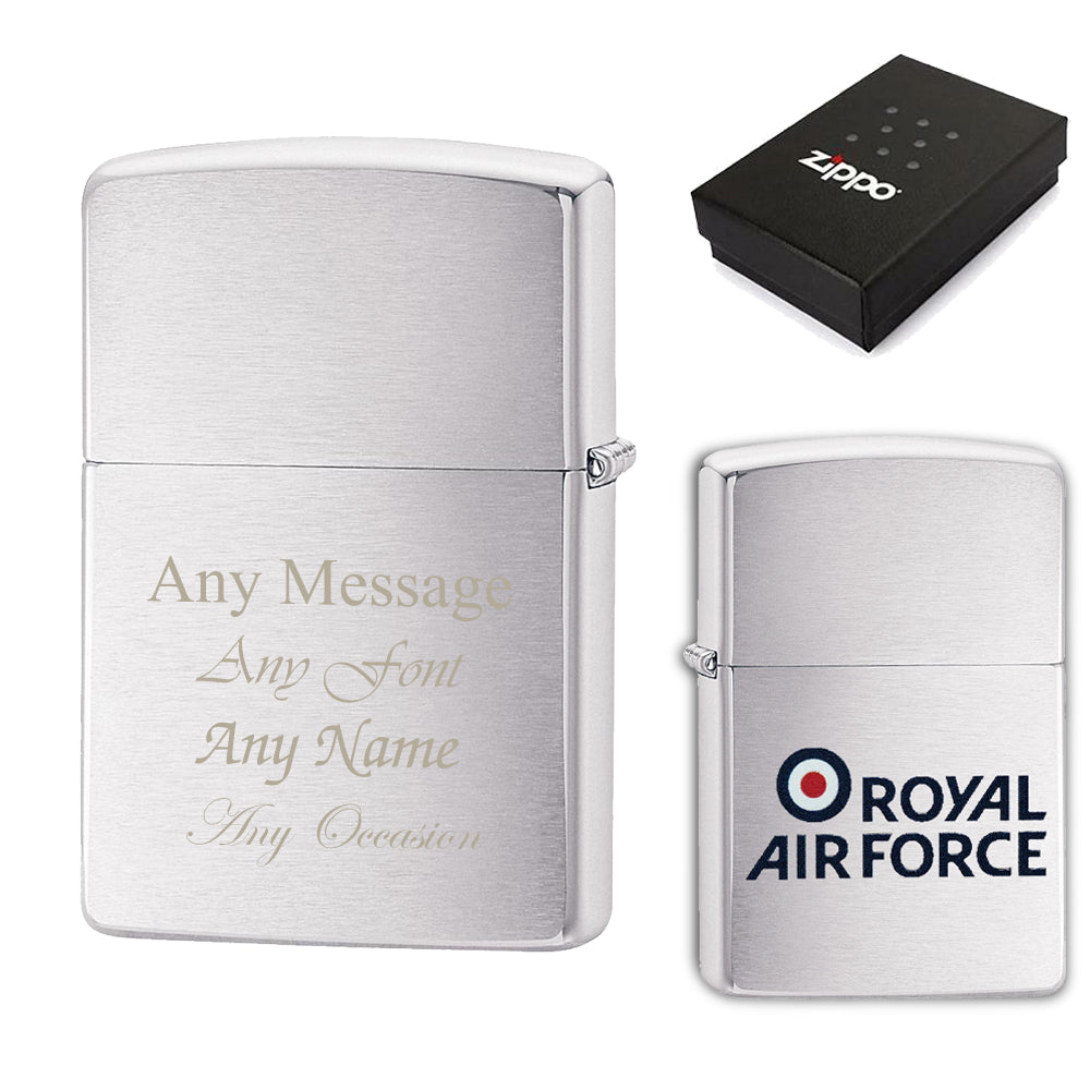 Engraved Royal Air Force Official Zippo Windproof Lighter Image 2