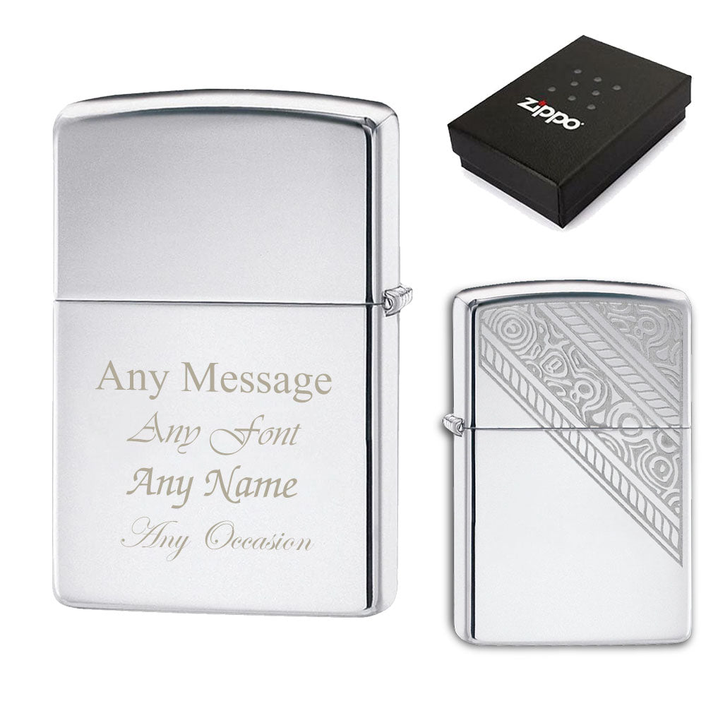 Engraved Rope Design Official Zippo Windproof Lighter Image 1