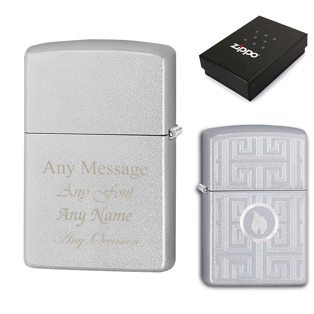 Engraved Labyrinth Design Official Zippo Windproof Lighter Image 1