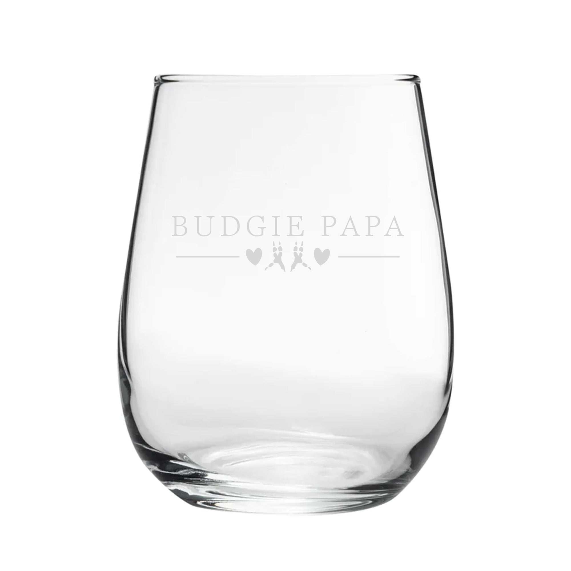 Budgie Mama - Engraved Novelty Stemless Wine Gin Tumbler Image 1