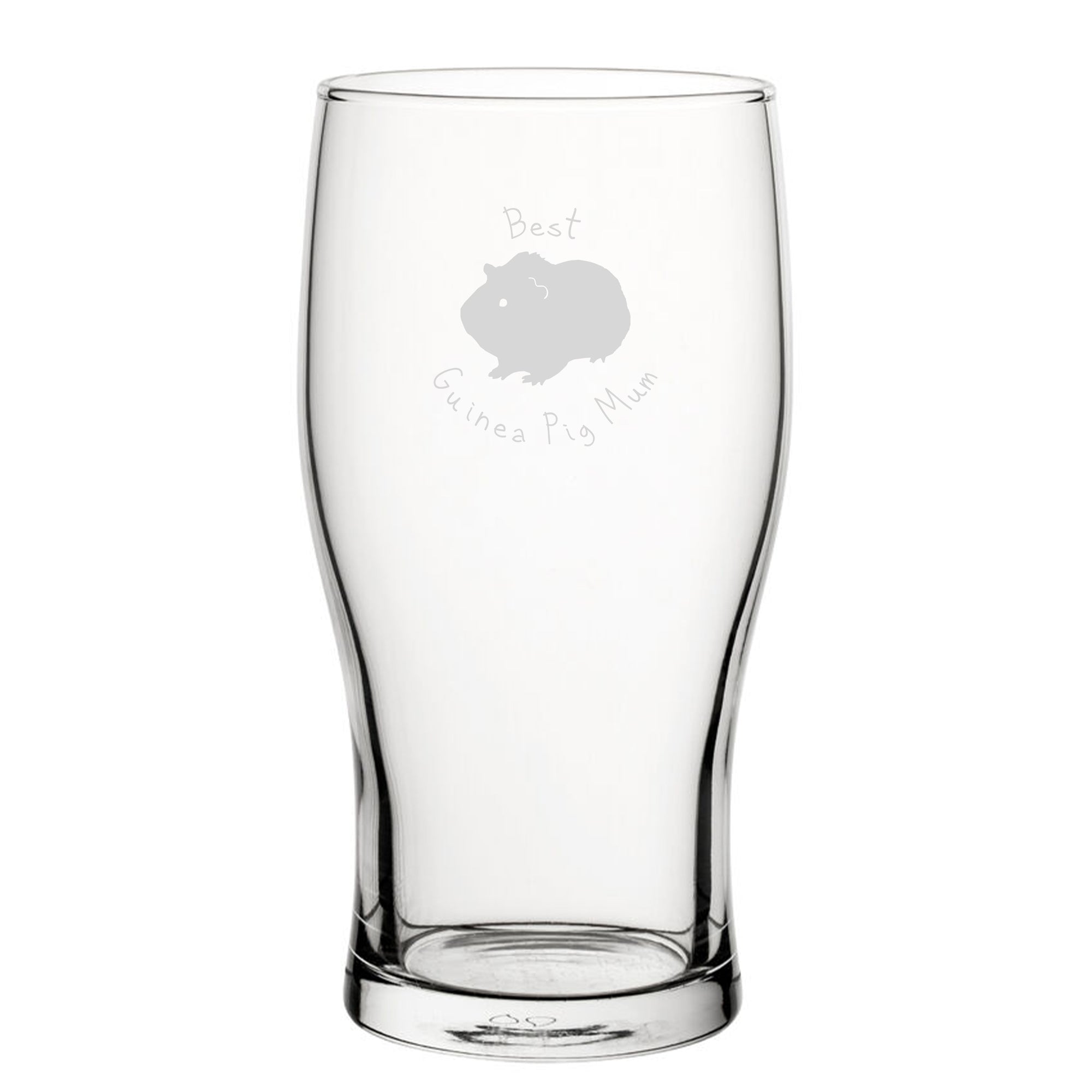 Best Guinea Pig Dad - Engraved Novelty Tulip Pint Glass Image 1