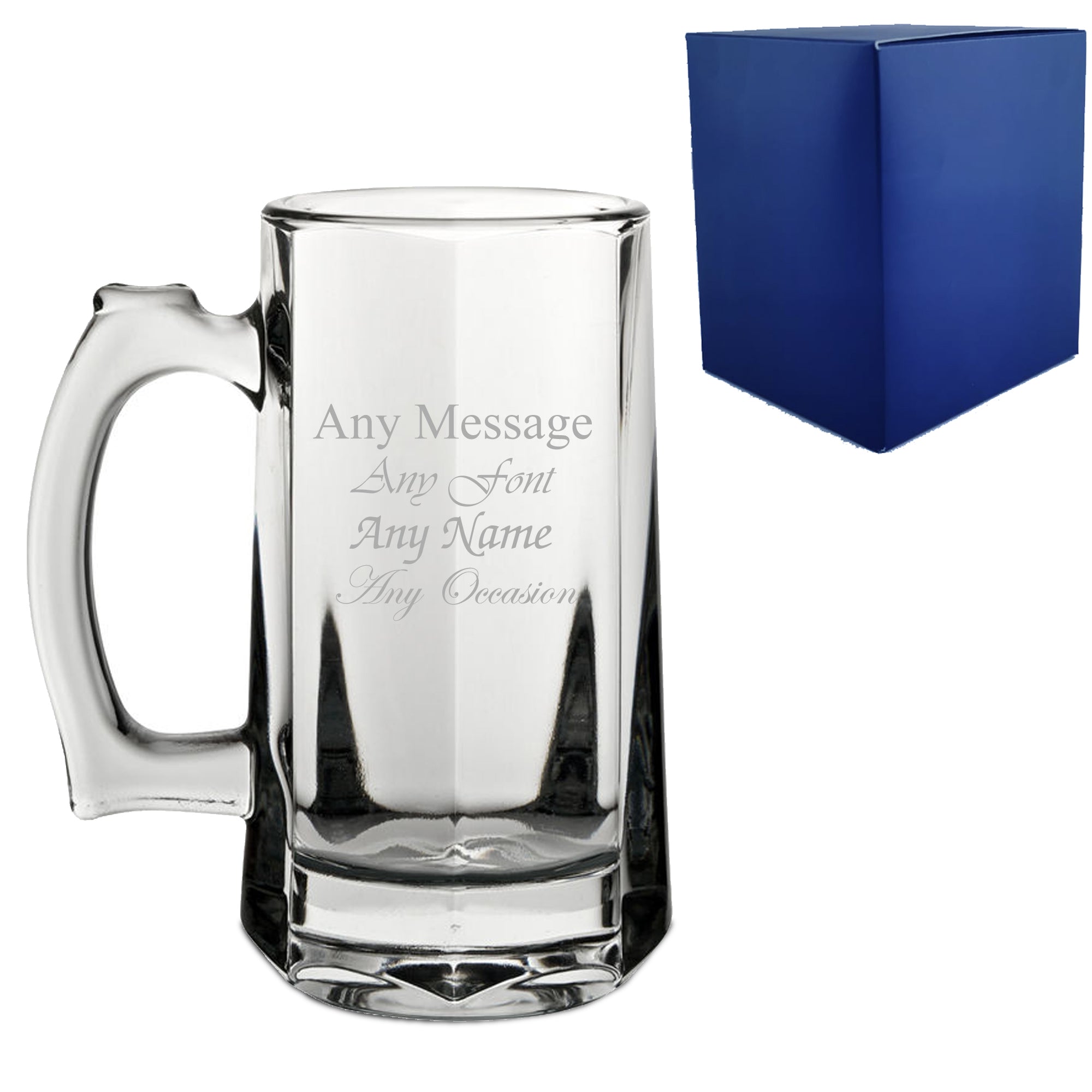 Engraved 12.5oz Bremen Tankard Beer Glass Image 1