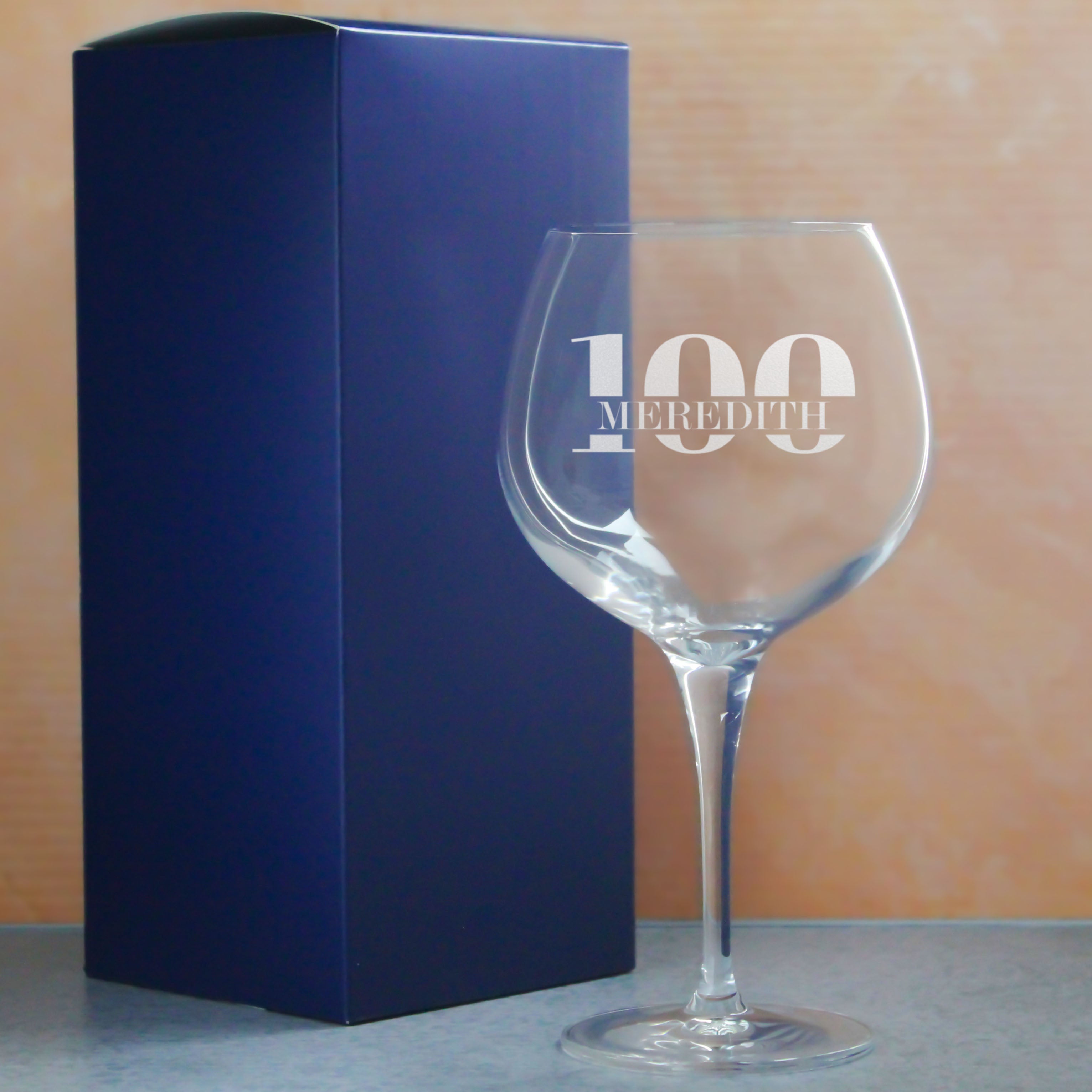 Engraved Primeur Gin Balloon Cocktail Glass with Name in 100 Design Image 3