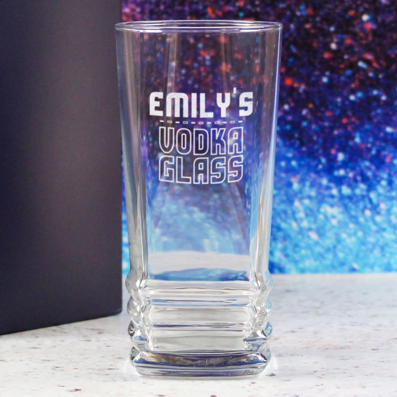 Personalised Engraved Vodka Elegan Hiball with 'Name's Vodka Glass' Design Image 4