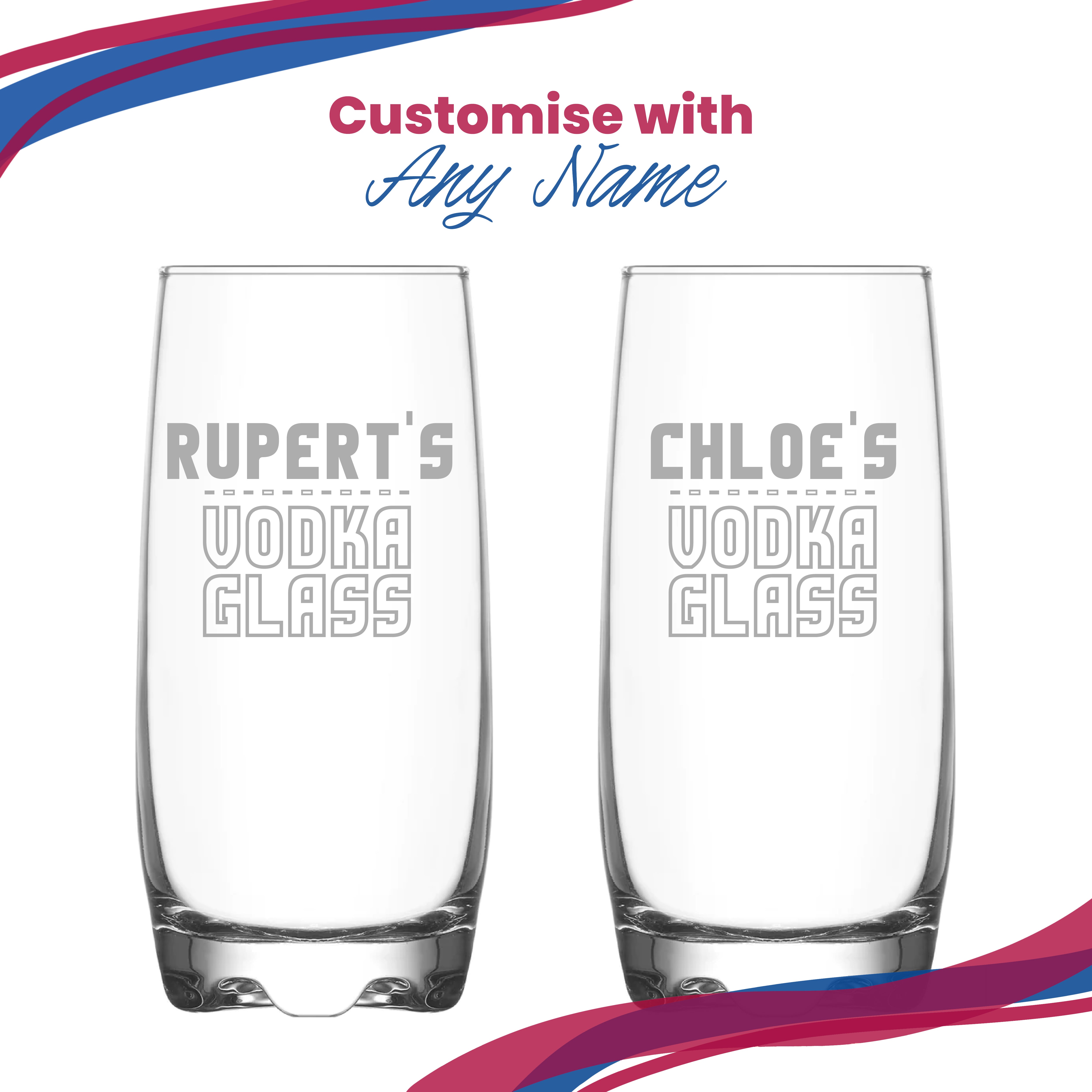 Personalised Engraved Vodka Adora Hiball with 'Name's Vodka Glass' Design Image 5