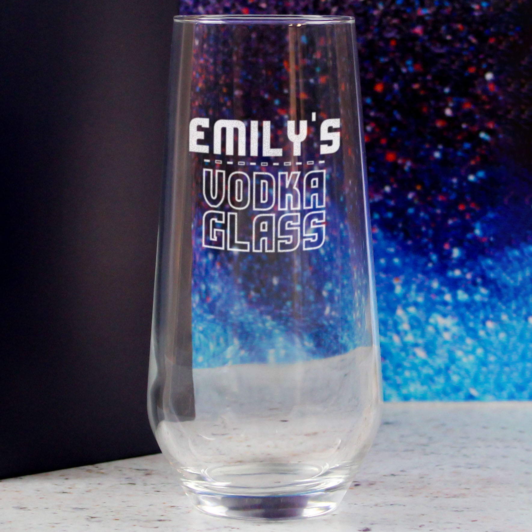 Personalised Engraved Vodka Lima Hiball with 'Name's Vodka Glass' Design Image 4