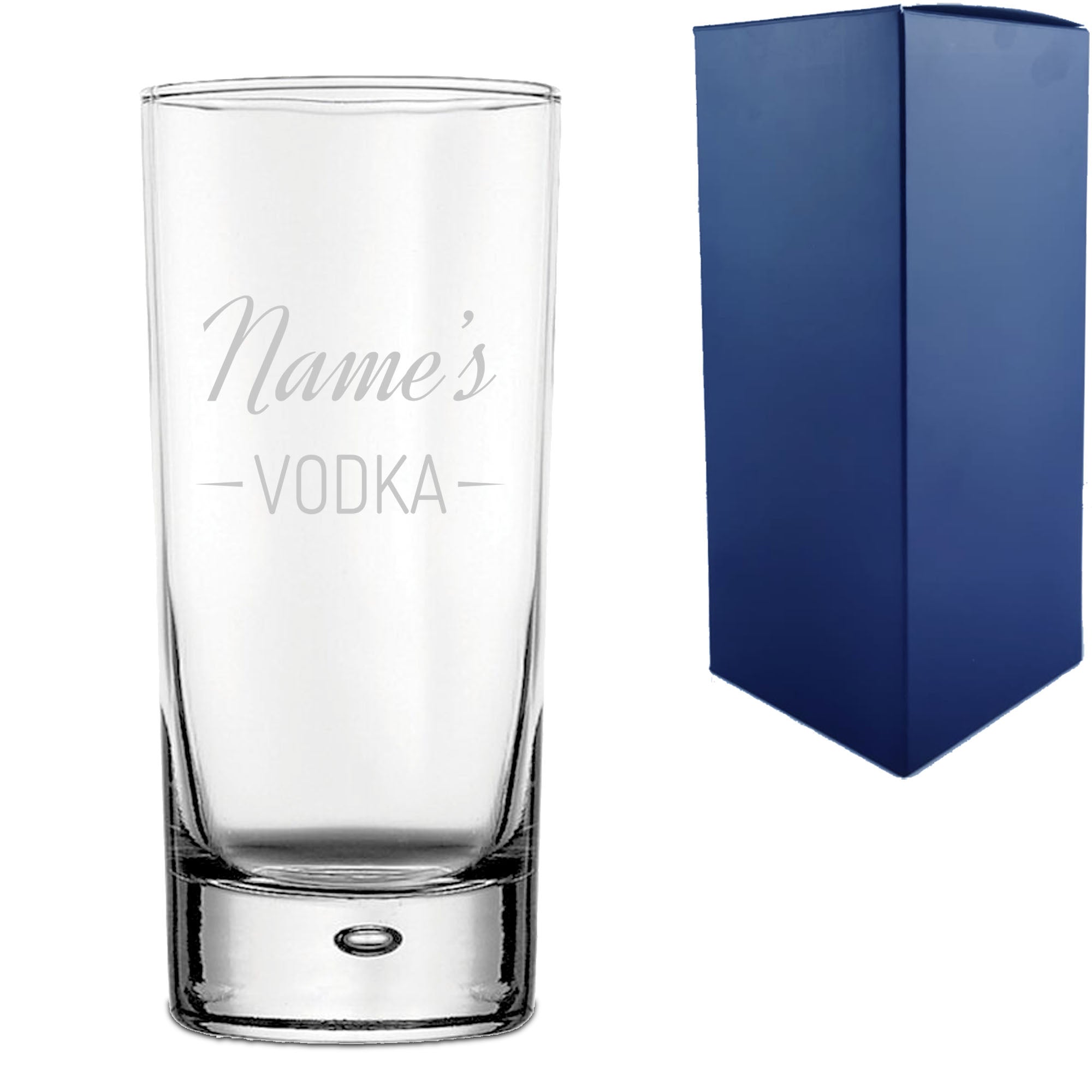 Personalised Engraved Novelty Vodka Bubble Hiball with 'Name's Vodka' Design Image 2