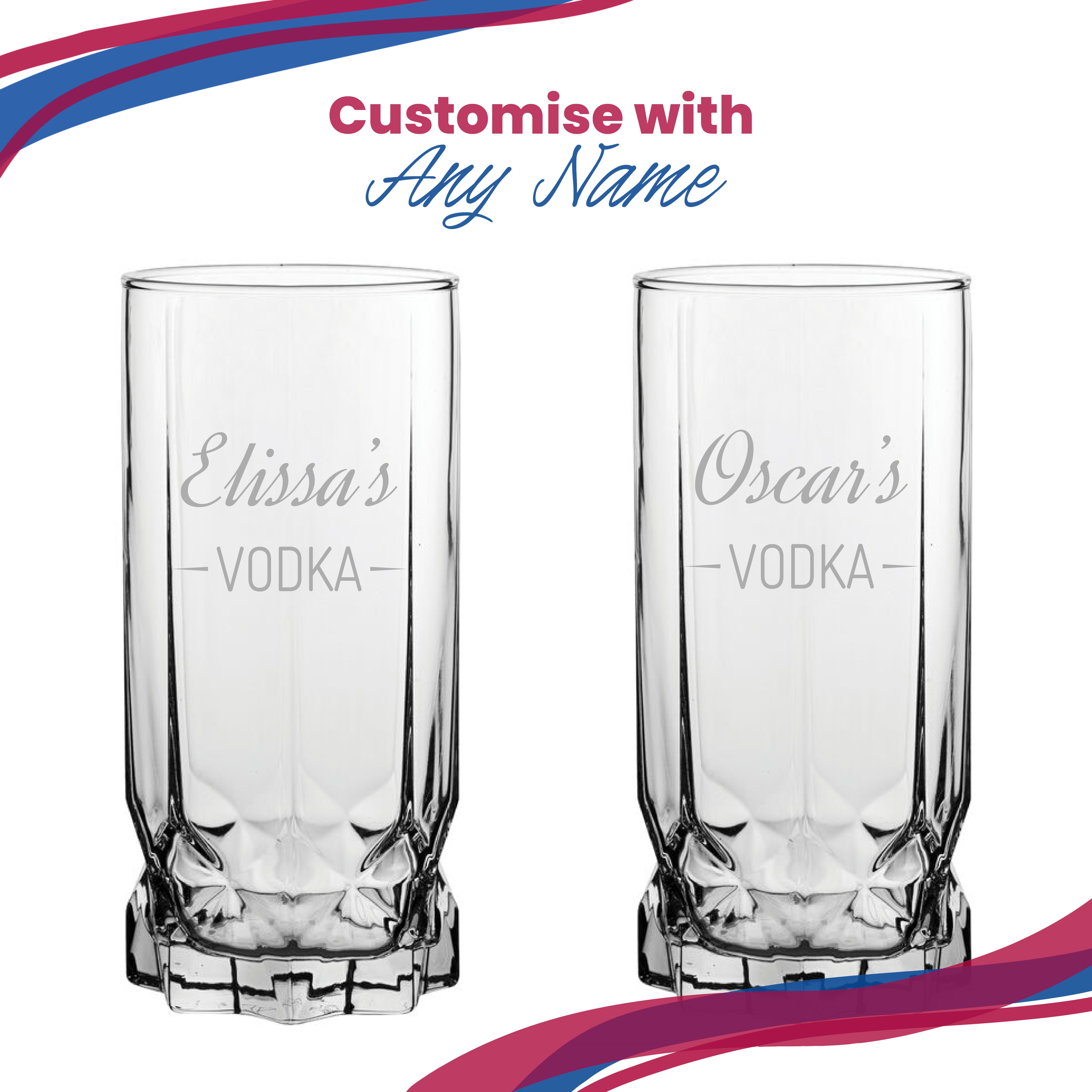 Personalised Engraved Novelty Vodka Future Hiball with 'Name's Vodka' Design Image 5