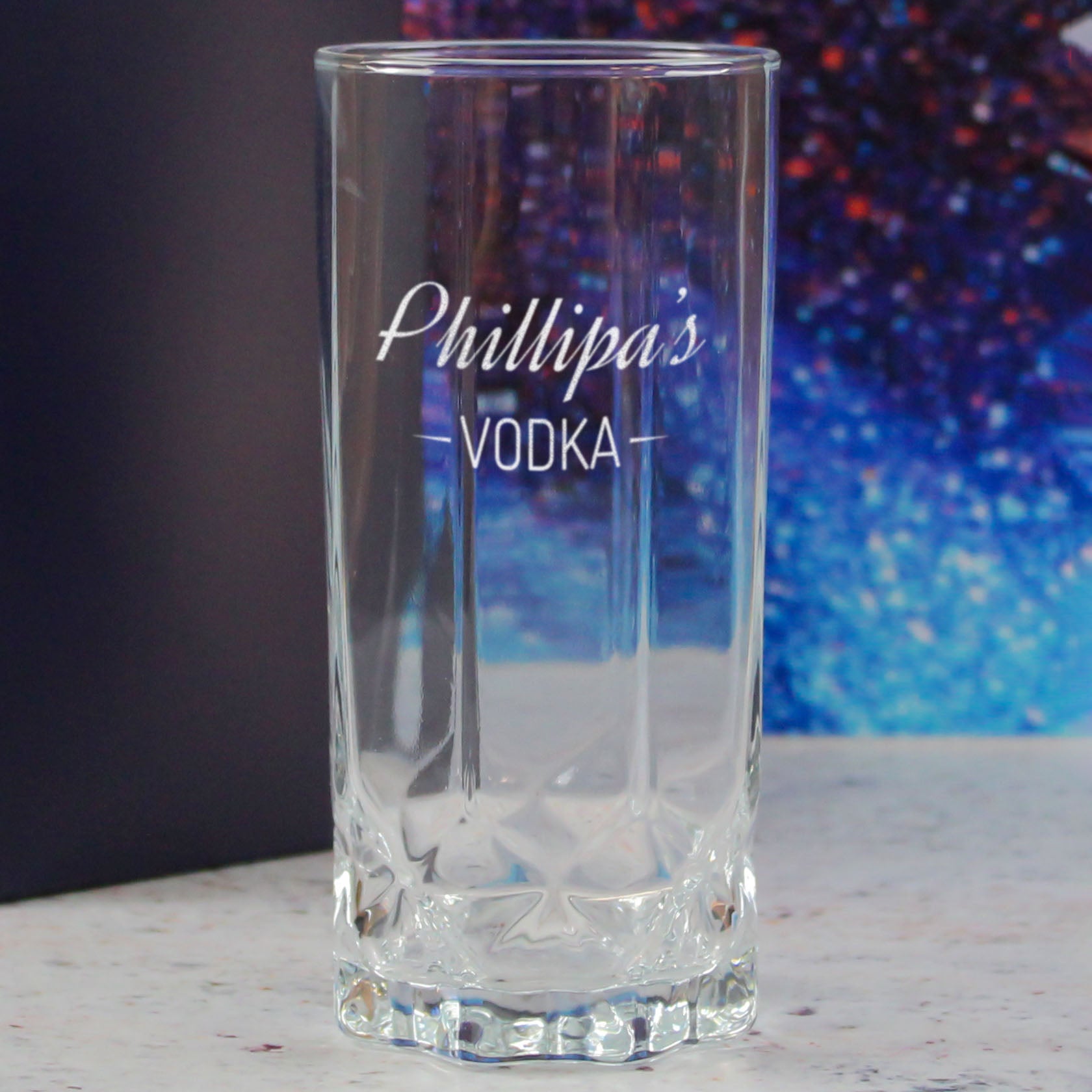 Personalised Engraved Novelty Vodka Future Hiball with 'Name's Vodka' Design Image 4