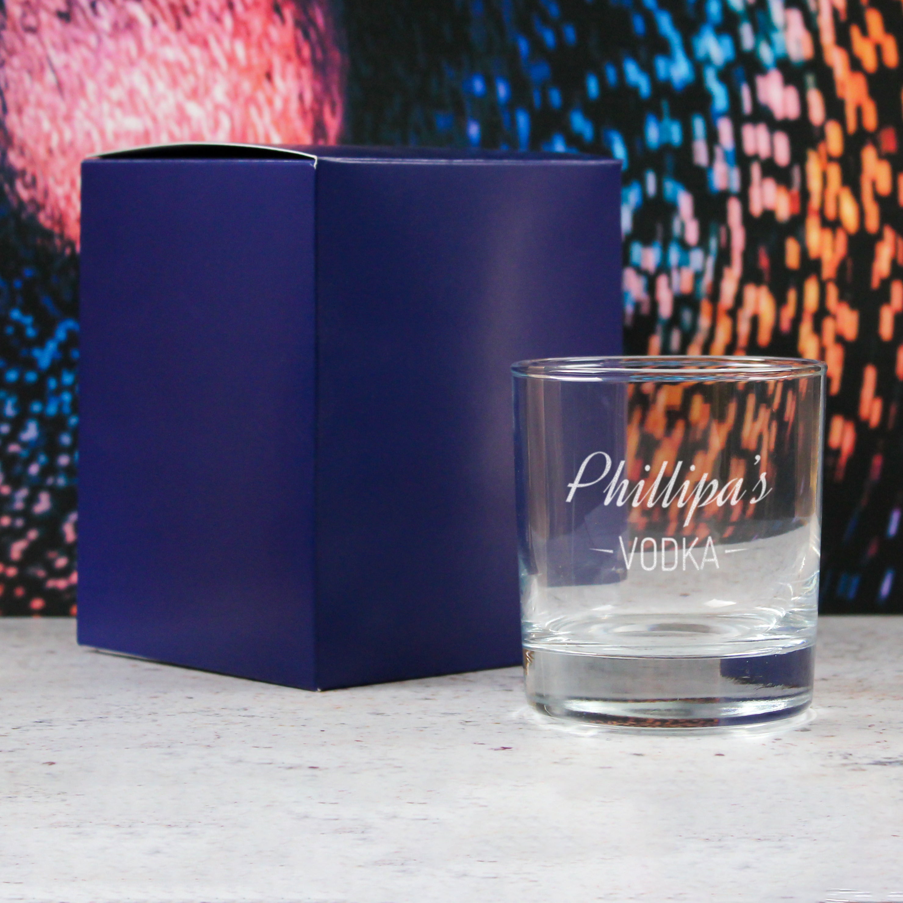 Personalised Engraved Novelty Vodka Tumbler with 'Name's Vodka' Design Image 3