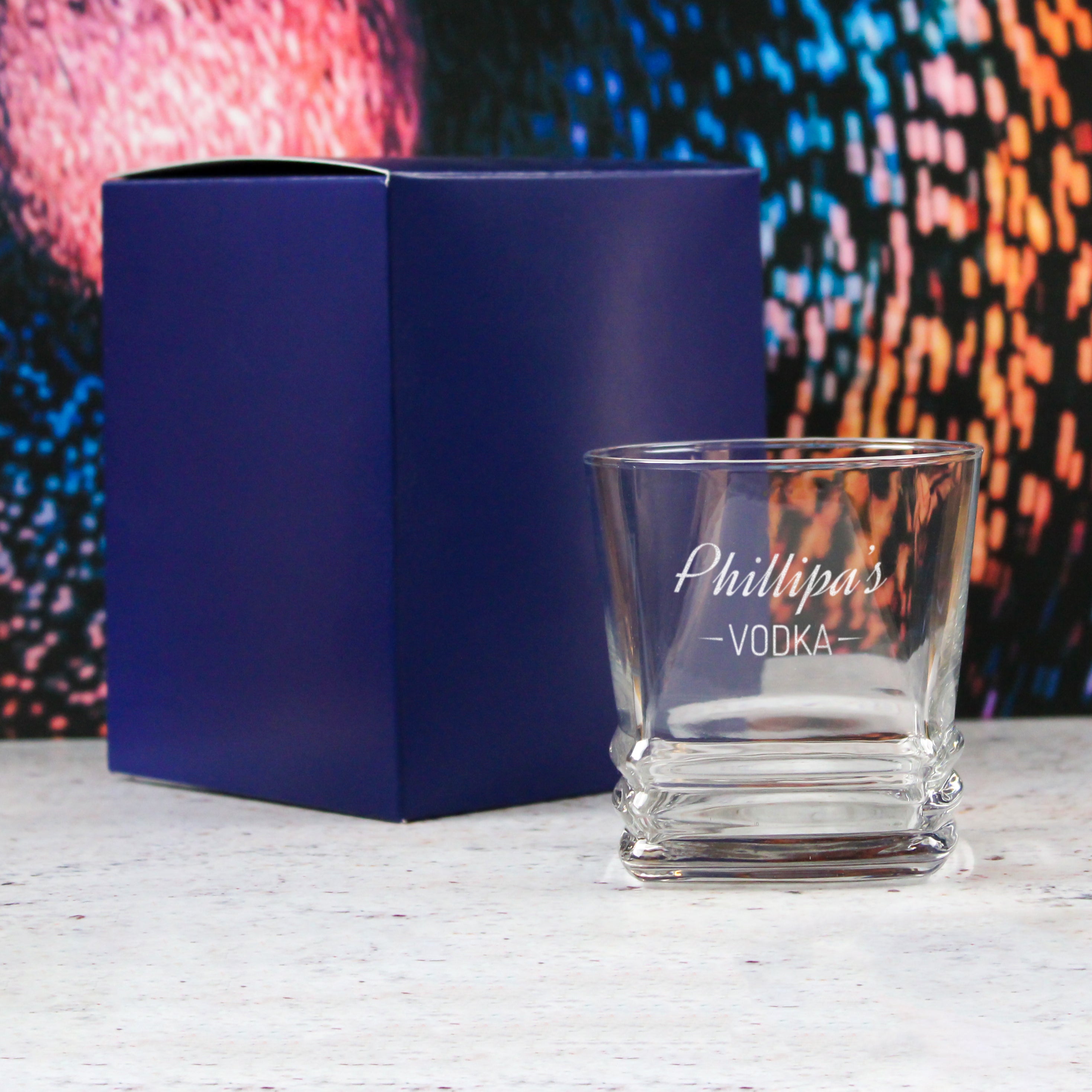 Personalised Engraved Novelty Vodka Elegan Tumbler with 'Name's Vodka' Design Image 3