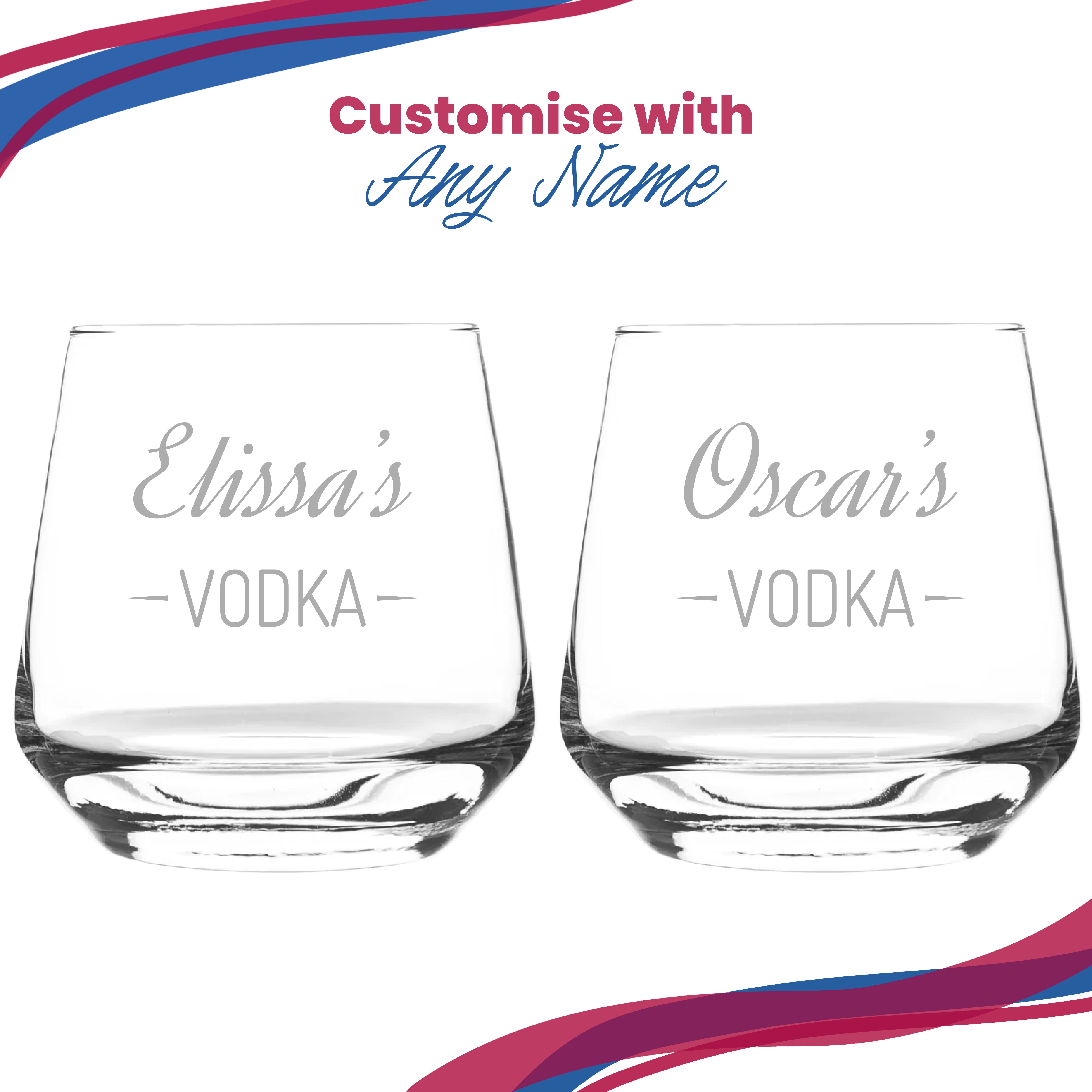 Personalised Engraved Novelty Vodka Tallo Tumbler with 'Name's Vodka' Design Image 5