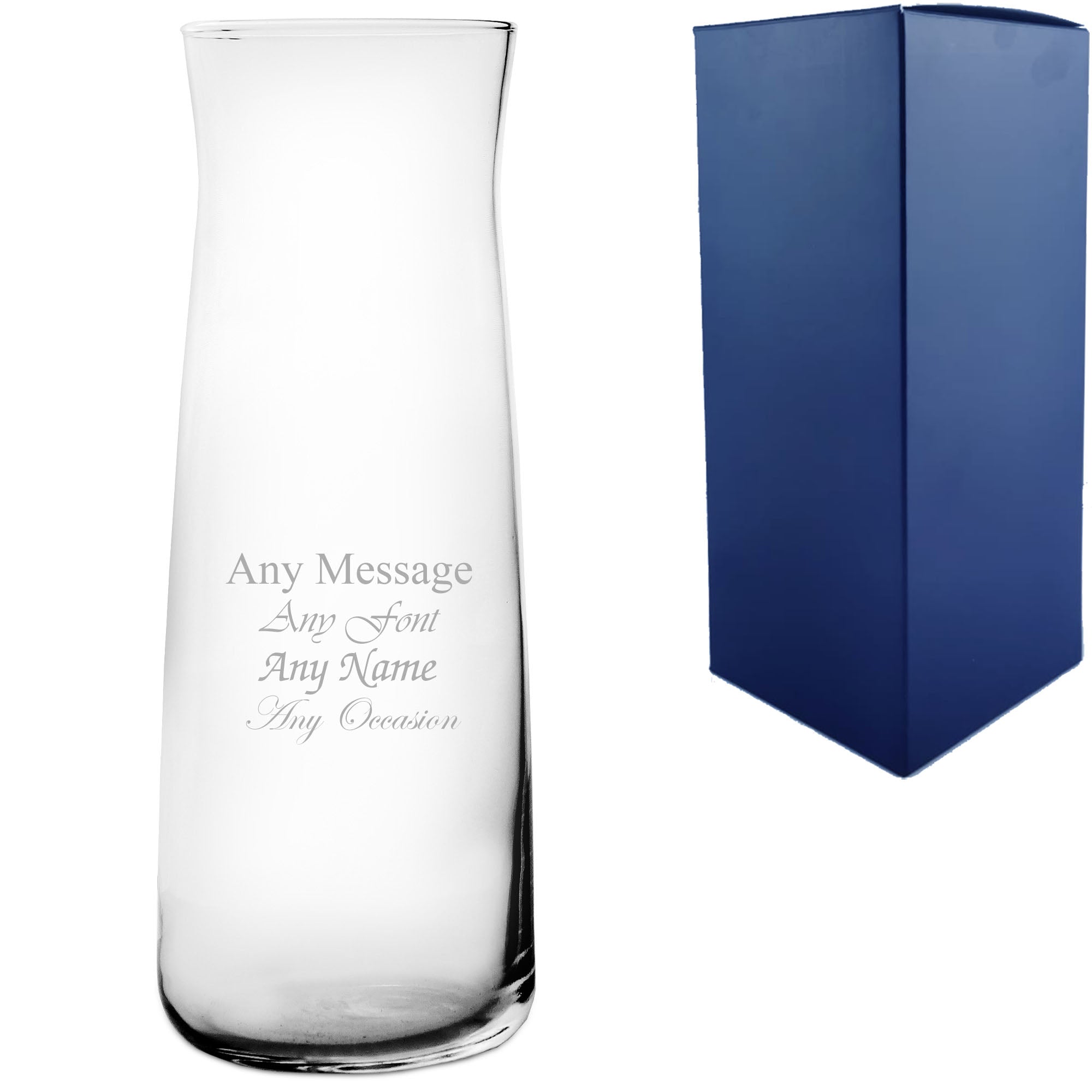 Personalised Engraved 25cm Vera Vase, Customise with Any Message Image 1