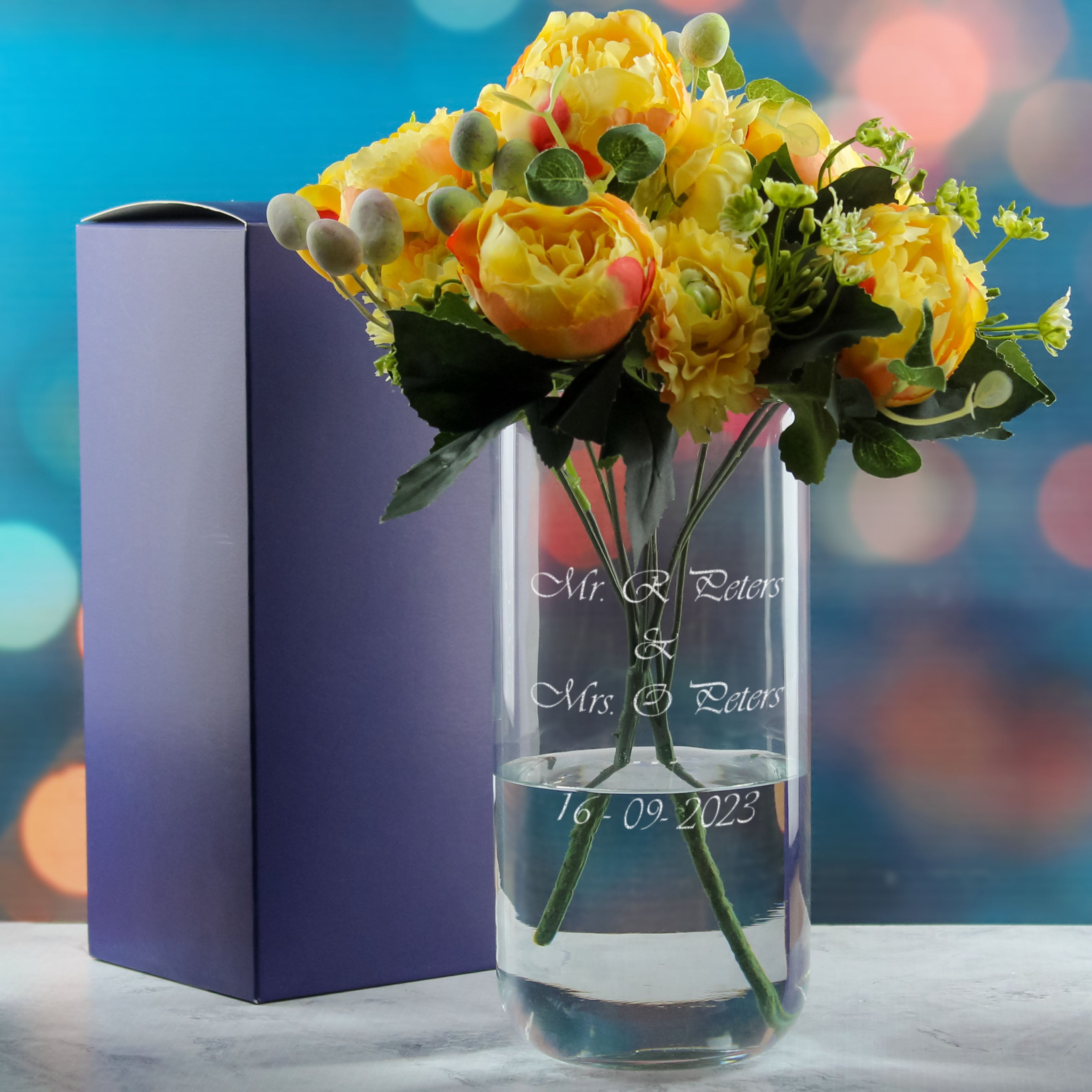 Personalised Engraved 21cm Duo Vase, Customise with Any Message for Any Occasion Image 3