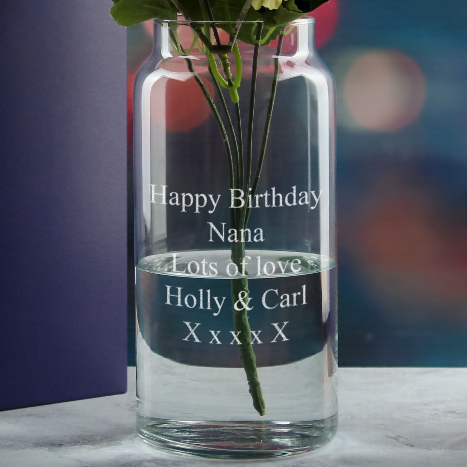 Personalised Engraved 21cm Novo Vase, Customise with Any Message Image 4