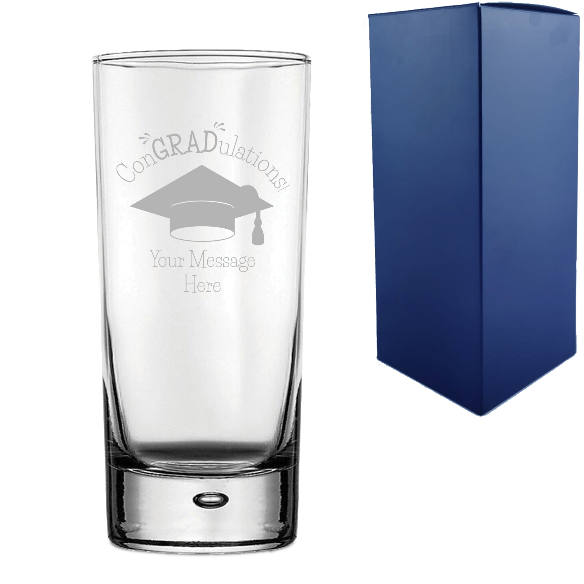 Personalised Engraved Graduation Hiball Tumbler with 'ConGRADulations' Design, Personalise with Any Name or Message Image 1