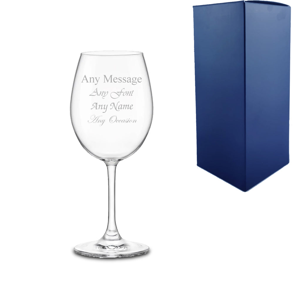 Engraved 370ml Nadia Wine Glass with Gift Box Image 2