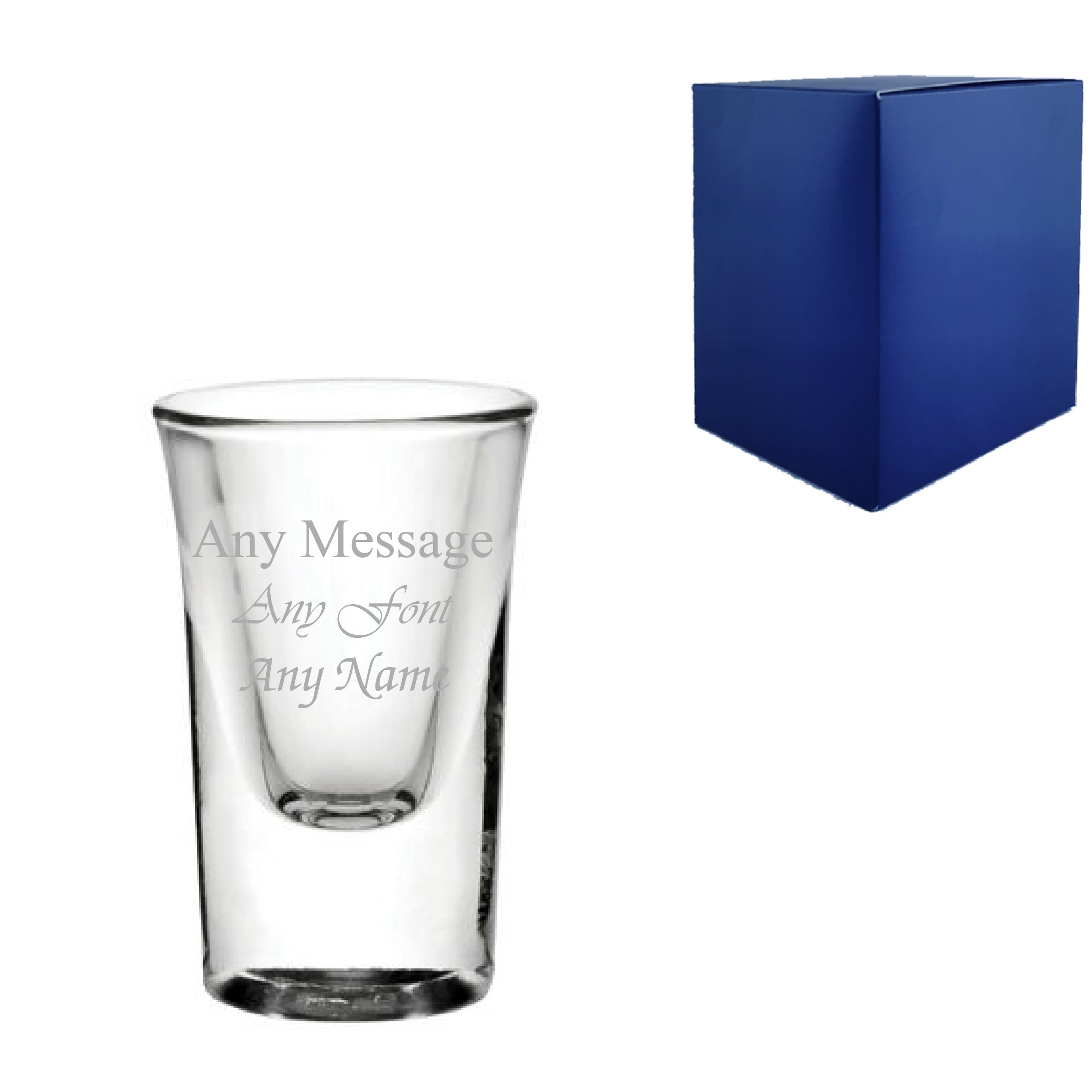 Engraved 1oz/29ml Boston Heavy Base Shot Glass, Any Message for Any Occasion Image 1