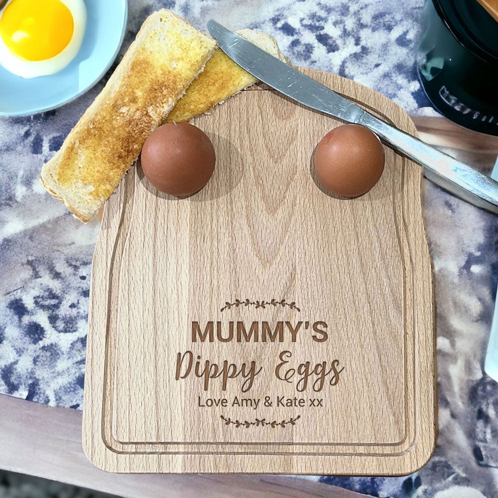 Personalised Floral Toast Dippy Egg Board