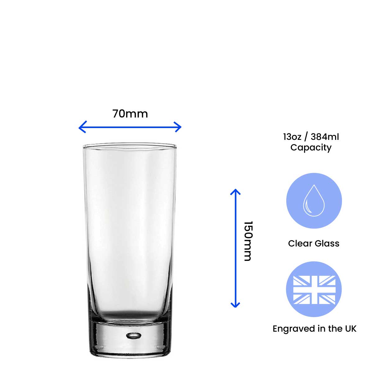 Engraved Hiball Tumbler with Slainte Design, Add a Personalised Message to the Reverse Image 3