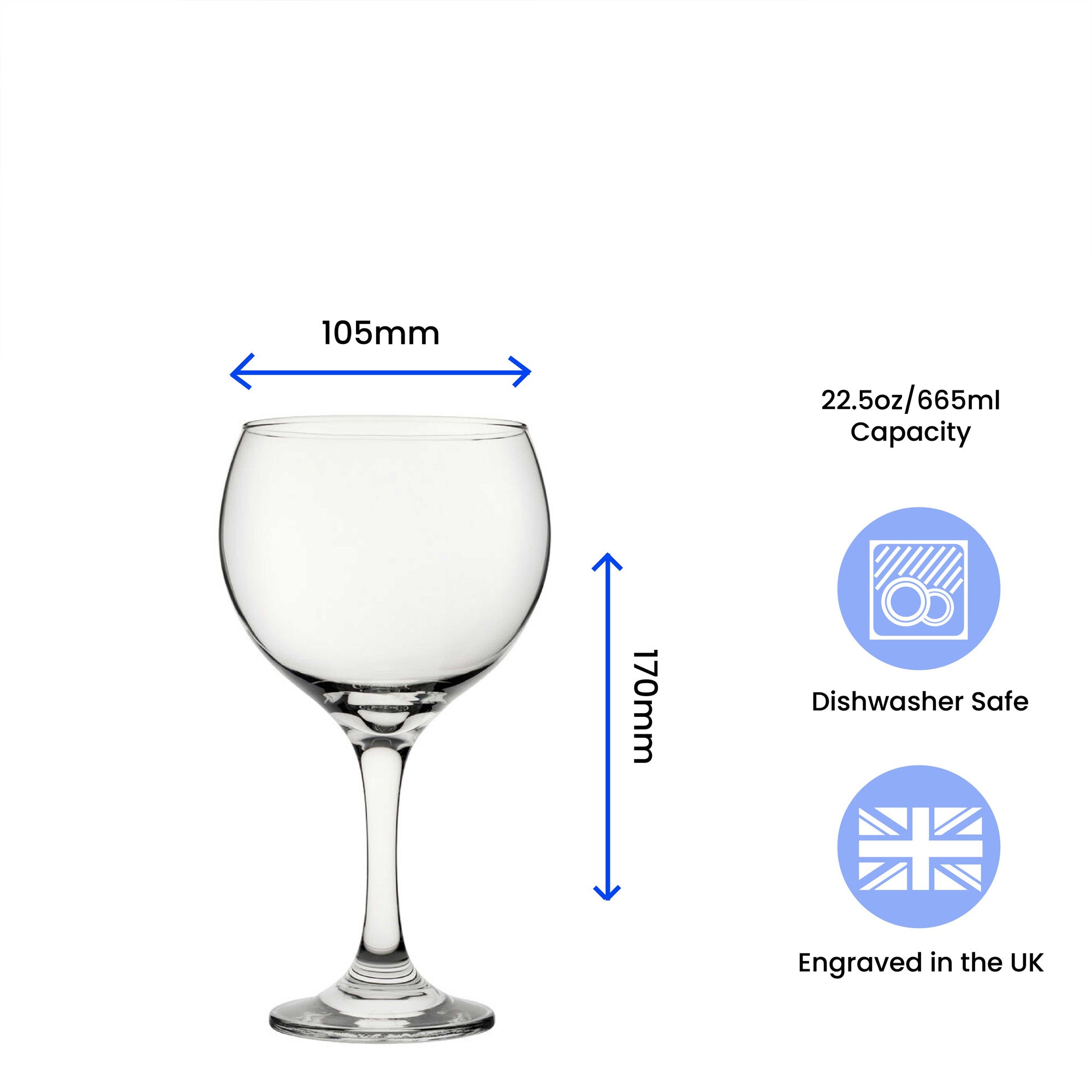 Engraved Gin Balloon Cocktail Glass with Name in 40 Design Image 6