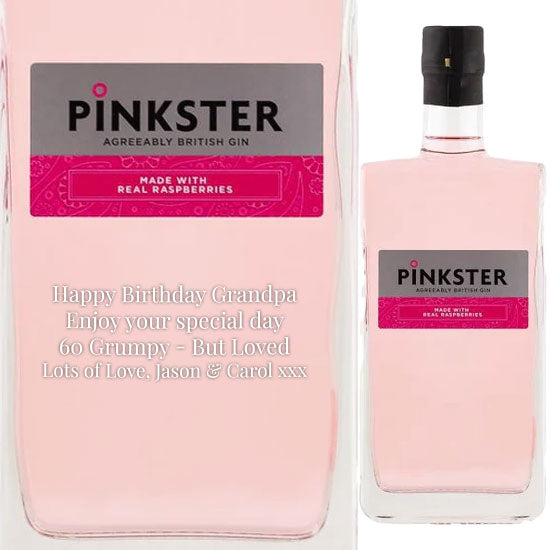 Personalised Pinkster Gin 70cl