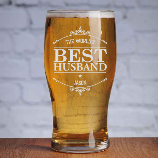 Personalised Pint Tulip Beer Glass - World's Best