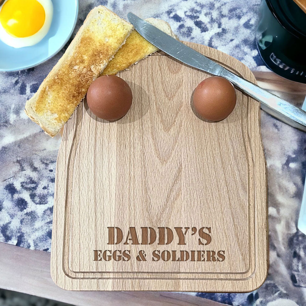 Personalised Breakfast Egg Board - Eggs and Soldiers