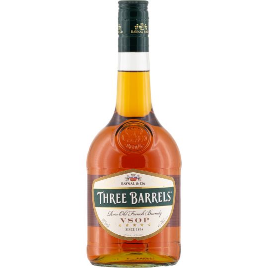 Personalised Three Barrels VSOP Brandy 70cl Engraved Brandy