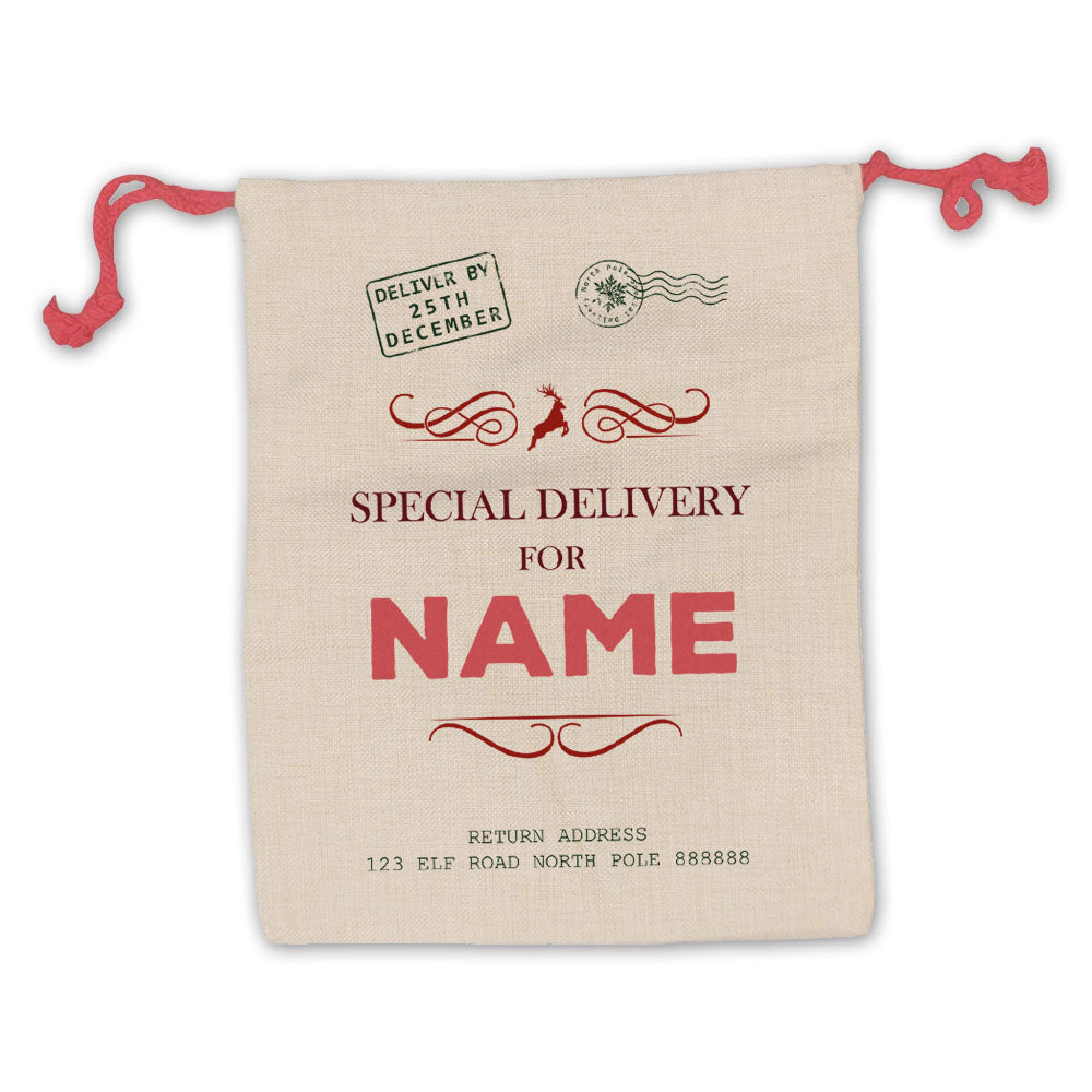 Christmas Presents Sack with Special Delivery Design Image 2